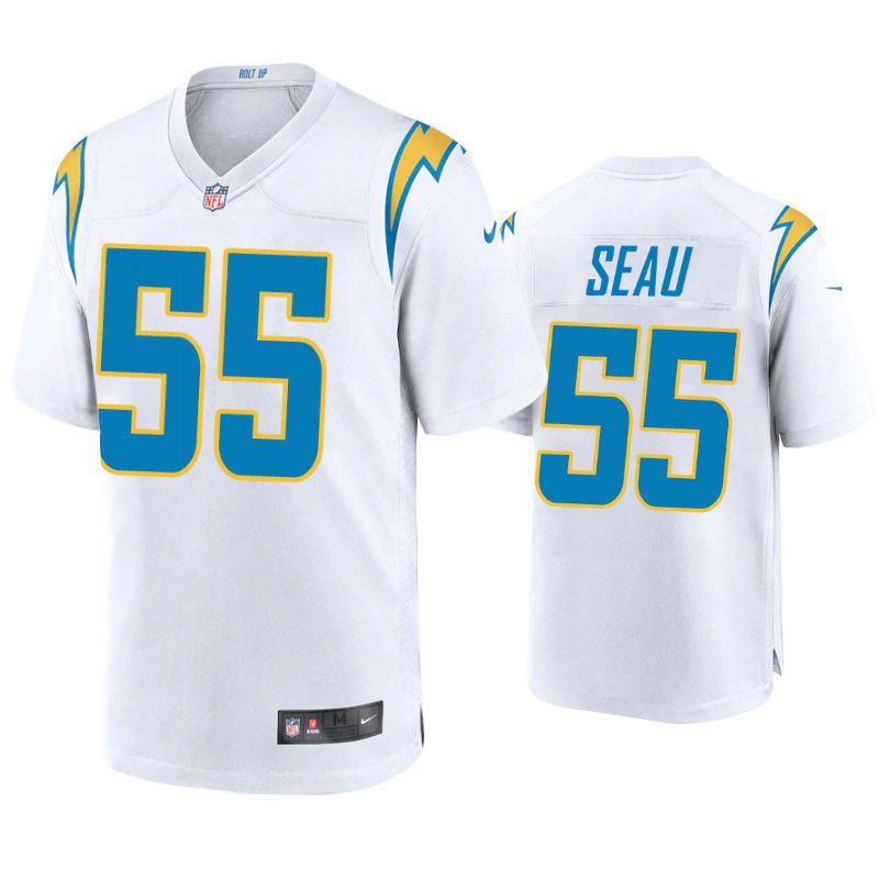 Men Los Angeles Chargers #55 Junior Seau Nike White Game Retired Player NFL Jersey